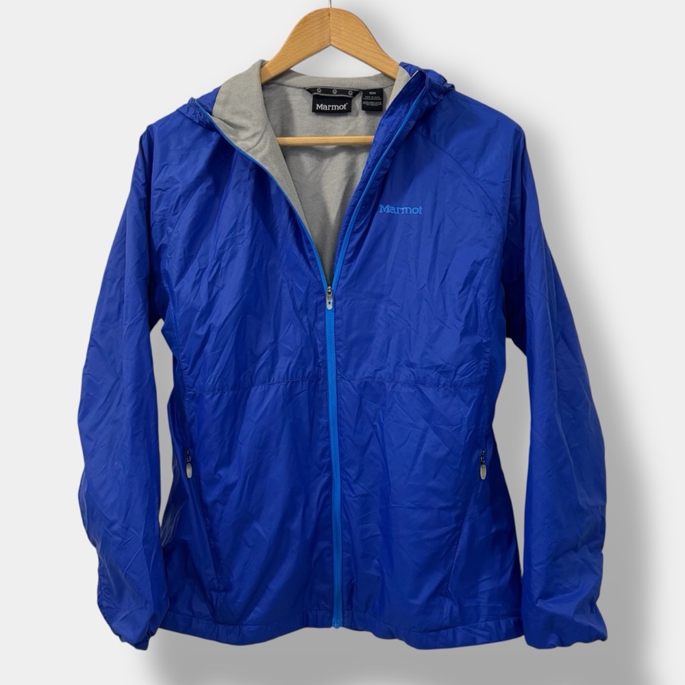 Marmot Micro-fleece Windbreaker Jacket, size M, in blue